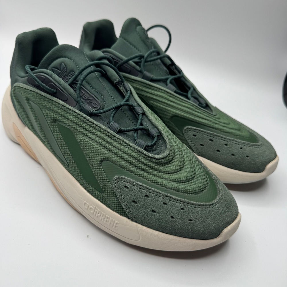 Adidas Ozelia Mens Sneakers Rare Green Suede Mesh Adiprene size 11.5